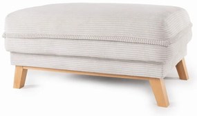 Taburet bej cu tapițerie din catifea reiată Tori – Bonami Selection