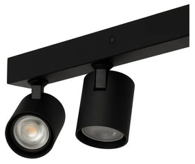 Plafoniera liniara neagra cu 3 spoturi EXO 3, 70cm