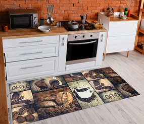 ANDRE 50090 covor lavabil Cafea bucatarie, anti-alunecare - maro