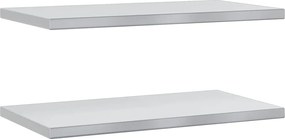 vidaXL Rafturi de perete 2 buc., 75x40x3 cm, argintiu oțel inoxidabil