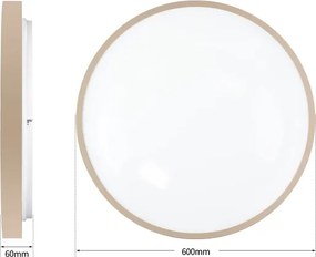 Brilagi - Corp de iluminat LED dimabil GLASS POOL DOUBLE LED, 80W, 230V, 60 cm, bej + telecomandă