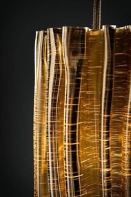 Pendul design Art Deco realizat manual Accordeon Vertical Gold