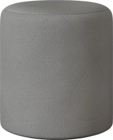 Taburet Tapitat Mali, Gri Grafit, tapiterie mixta cu piele naturala, L 41 x l 41 x H 45 cm