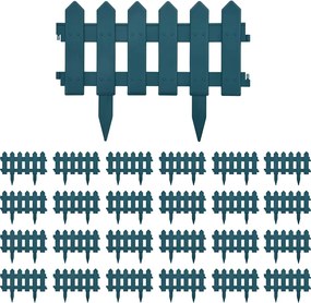 vidaXL Borduri de gazon, 25 buc., verde, 10 m, PP