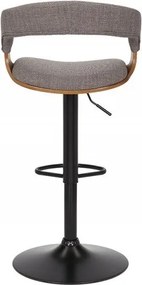 Scaun de bar pivotant Manhattan frasin/ gri