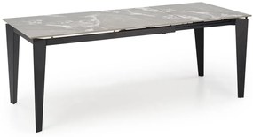 Masa extensibila Felix marmura gri/negru L141-201 cm