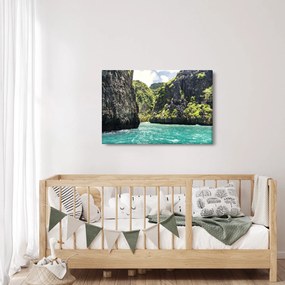 Tablou cu râu montan (90x60 cm)