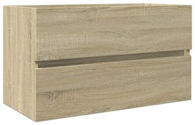 849637 vidaXL Dulap de chiuvetă, stejar Sonoma, 80x38,5x45 cm, PAL