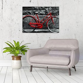 Tablou pe sticlă - Bicicleta istorică (70x50 cm)