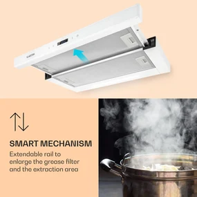 Mariana Neo 60, hotă retractabilă, 60 cm, 640 m³/h, aspirare, LED
