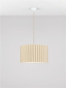 Lustra suspendata cu abajur din in galben Nos