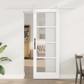 vidaXL Ușă glisantă ORKDAL Alb 73.5 x 198.5 cm Lemn masiv de pin