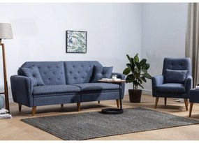 Set canapea fotoliu 3+1 Tessa (albastru închis). 1072466