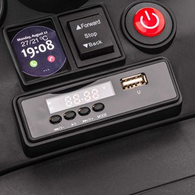 HOMCOM Mașină 4x4 electrică pentru copii, cu spațiu de depozitare viteză 3 km/h faruri claxon muzică 3-5 ani | Aosom Romania