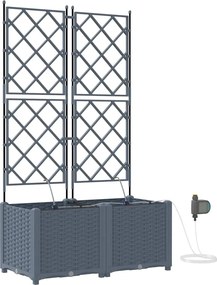 vidaXL Vază pentru Grădină 2 pcs Gri Deschis Oțel