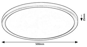 Plafonieră LED Rabalux 71098 GONZALO LED/36W/230V d. 50 cm negru