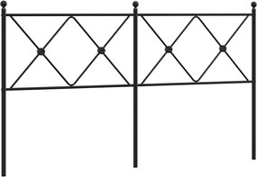 vidaXL Tăblie de pat de schimb metalică, negru, 160 cm