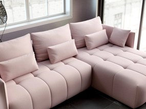 Colțar extensibil dumonde cu ladă de depozitare si sezut confortabil din spuma high-density, Malta Enjoy Flamingo II 235x185 cm