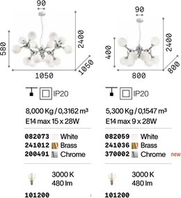 Lustra design modern NODI SP9 CROMO