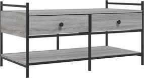 vidaXL Măsuță de cafea, gri sonoma, 99x50x50 cm, lemn compozit