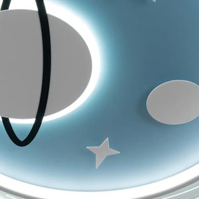 Brilagi Plafonieră LED pentru copii STARSHIP, 64W, 230V, 3000/4500/6000K, albastru