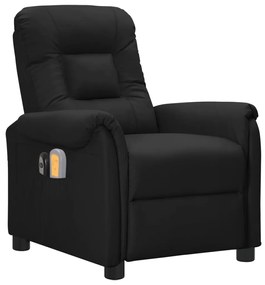 3098575 vidaXL Fotoliu de masaj electric, negru, piele ecologică