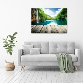 Tablou canvas Cascada din pădure