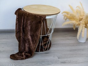 Patura din microplus Culoare maro inchis, VIOLET 180x200 cm