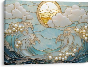 Tablou - Perle 3D în Ocean (70x50 cm)