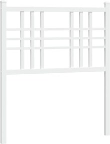 vidaXL Tăblie de pat de schimb metalică, alb, 75 cm