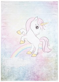 Covor colorat pentru copii cu motiv de unicorn Lăţime: 80 cm | Lungime: 150 cm