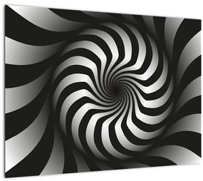 Tablou abstract cu spirala alb neagră (70x50 cm), în 40 de alte dimensiuni noi