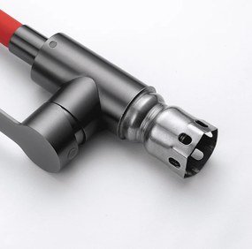 Baterie bucătărie cu pipă flexibilă - 262 oțel inoxidabil Grafit P14A