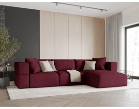 Colțar burgundy (cu colț pe partea dreaptă) Esther – Milo Casa