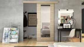 Uși culisante Robaso 70 IV (Stejar sonoma) (cu oglindă). 1104686