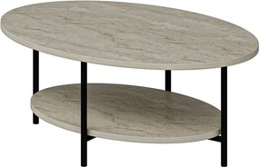 Masuta cafea ELIS, bej cu efect de marmura, PAL melaminat, 90x60x36 cm
