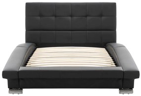 Cadru de pat, negru, 200 x 90 cm, piele artificiala Negru, 90 x 200 cm