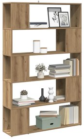 vidaXL Bibliotecă/Separator de cameră, Stejar artizanal, 100x24x155 cm