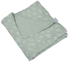 Pătură pentru copii verde din muselină 75x75 cm – Bébé Douceur