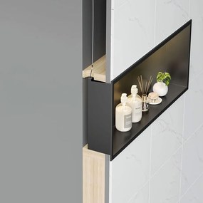 RAFT BAIE INCASTRAT PERETE LED 30x45 black