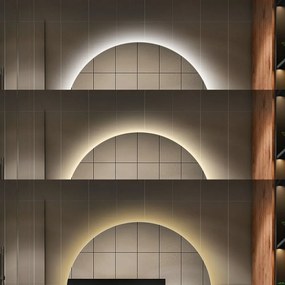 Oglindă Baie LED și Dezaburire Elit's Premium cu Senzor Touch, Lumina Rece, Caldă și Neutră, 60 cm, lumina ambientala spate