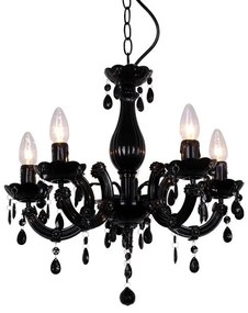 Candelabru cu 5 brate MAGNOLIA, negru RLD94016-5B ZL