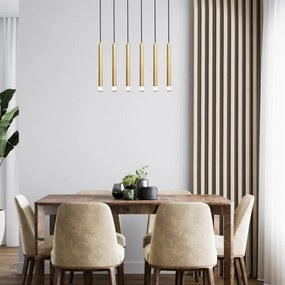 Lustra suspendata stil minimalist Ramira 6L aurie