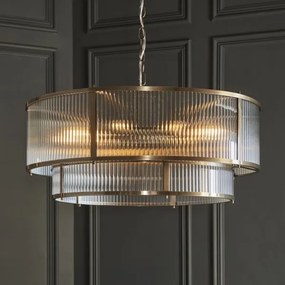 Endon 119456 - Candelabru RIDGETON pe lanț, 8xE14/7W/230V, alamă