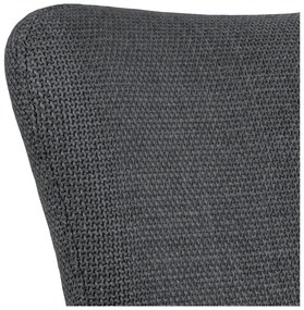 Set de scaune de sufragerie gri închis cu cotiere 2 buc. tapițat Laura – Actona