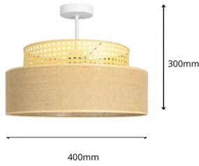 Lustră aplicată BOHO 1xE27/60W/230V ratan