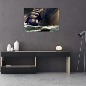 Tablou - Navă printre recife (90x60 cm)