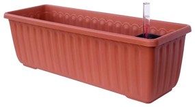 Ghiveci cu sistem auto-udare maro, lungime 100 cm Siesta - Plastia