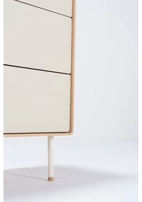 Comodă albă/în culoare naturală înaltă din lemn de stejar 60x100 cm Fina – Gazzda