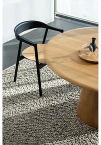 Masă de dining în culoare naturală rotundă din lemn de stejar ø 126 cm Mushroom – Gazzda